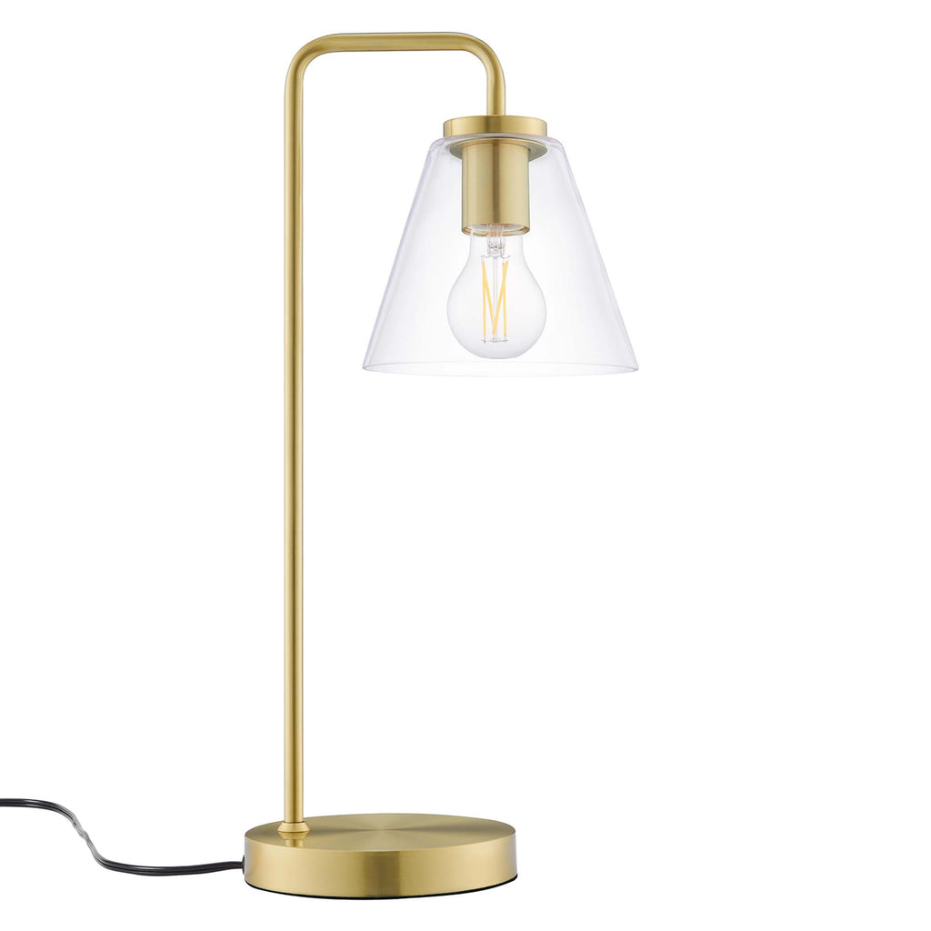 Element Glass Table Lamp - Satin Brass