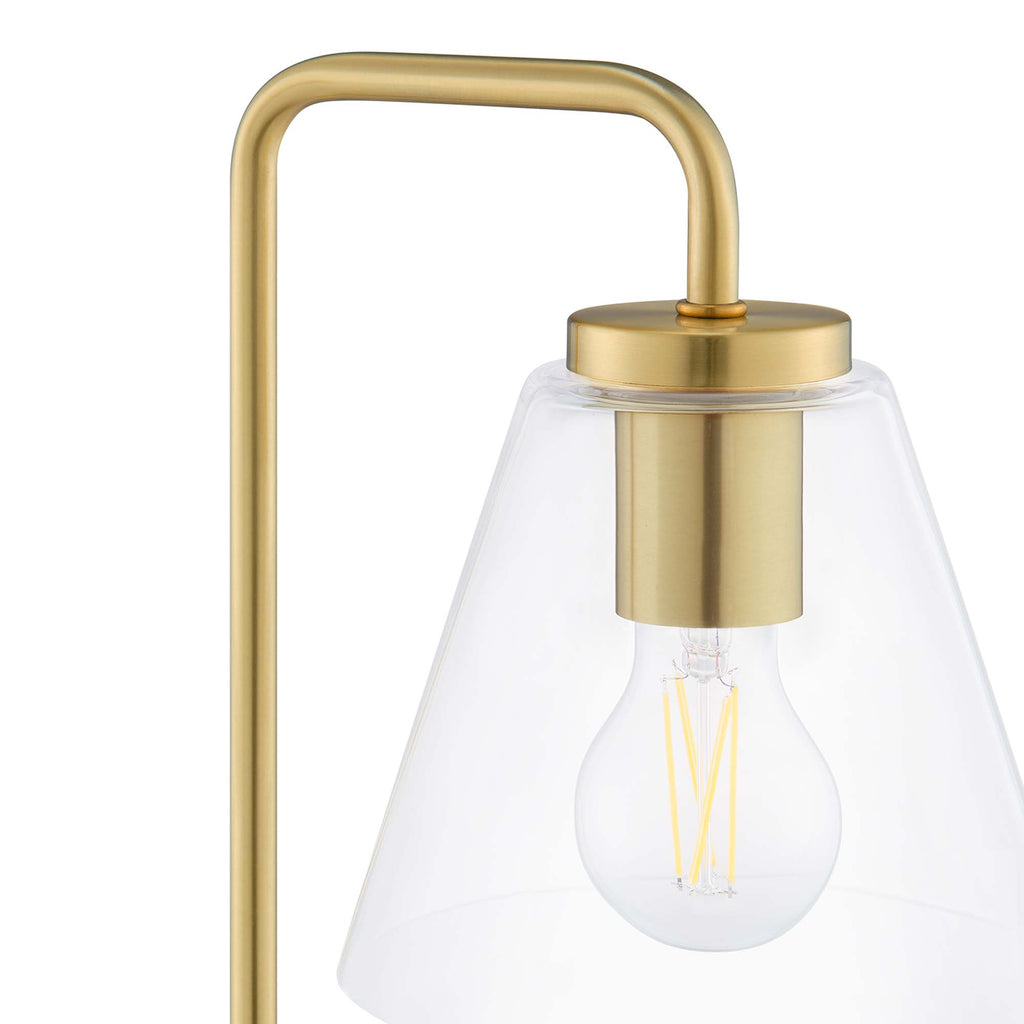 Element Glass Table Lamp - Satin Brass