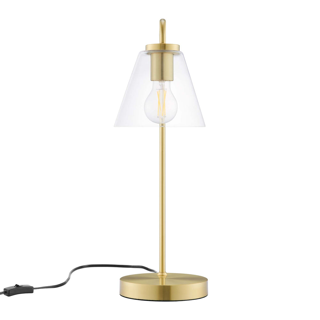Element Glass Table Lamp - Satin Brass