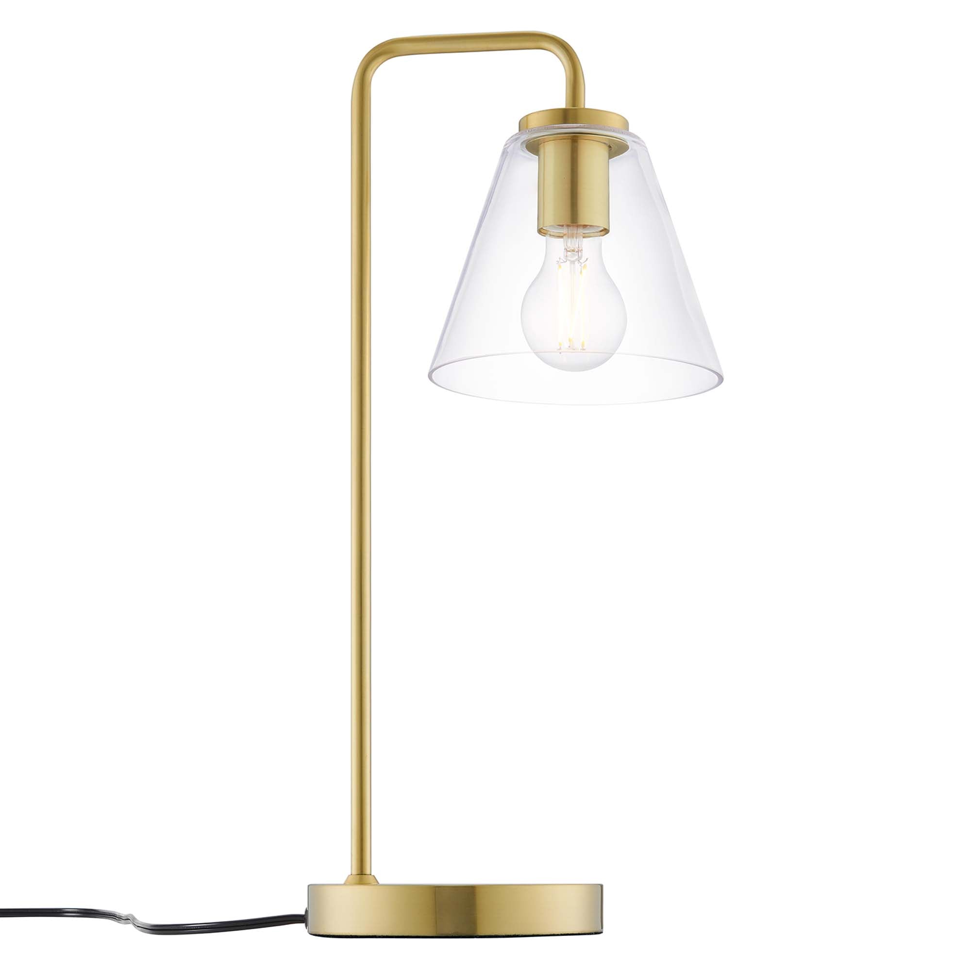 Element Glass Table Lamp - Satin Brass