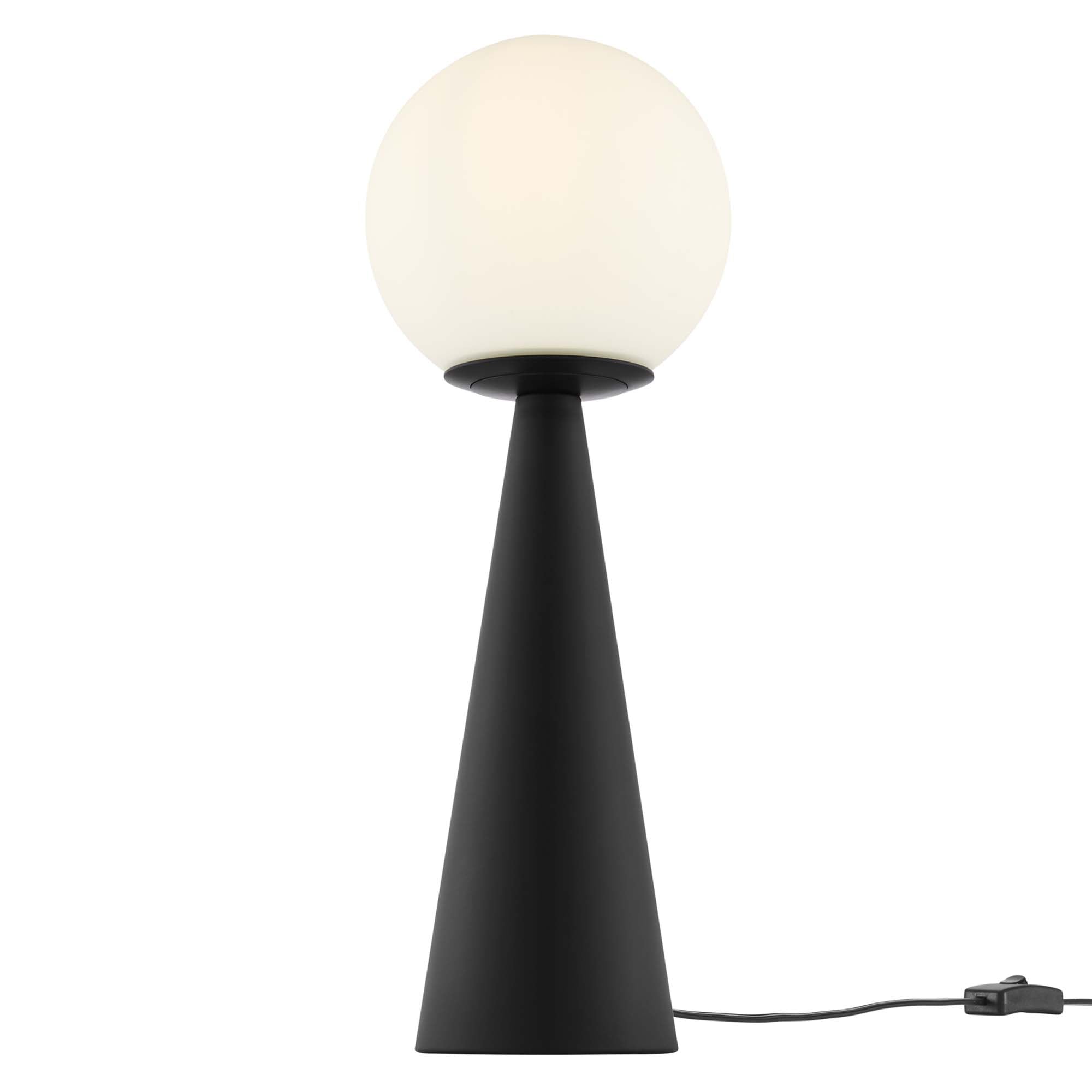 Apex Glass Globe Glass Table Lamp - White Black