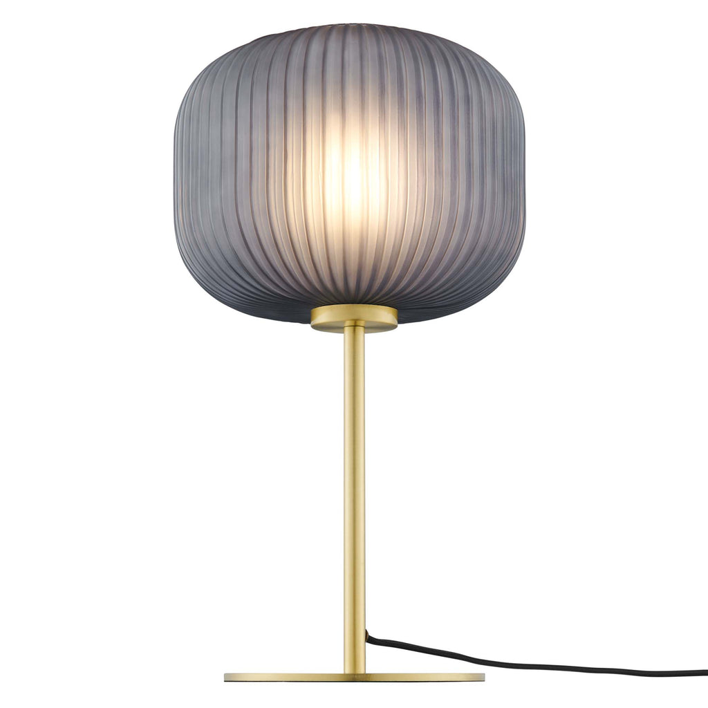 Reprise Glass Sphere Glass and Metal Table Lamp - Black Satin Brass
