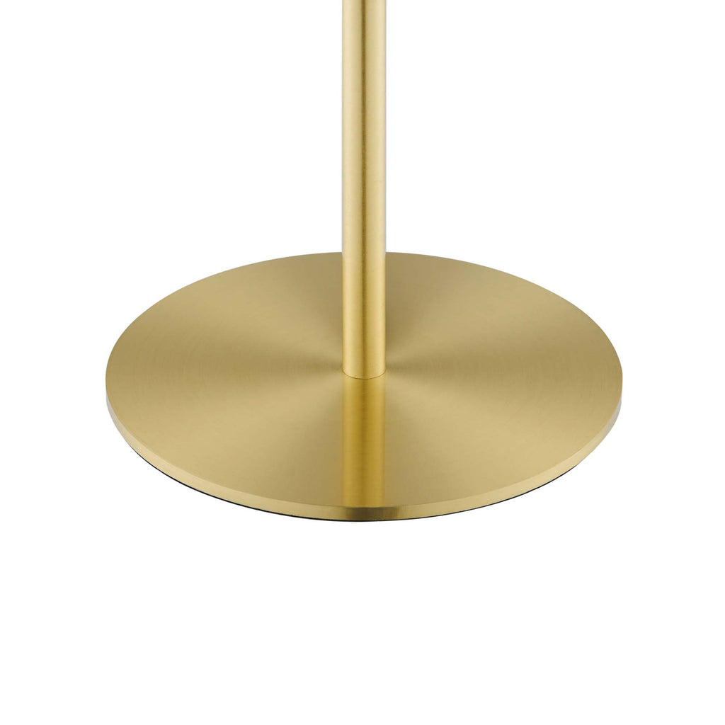 Reprise Glass Sphere Glass and Metal Table Lamp - White Satin Brass