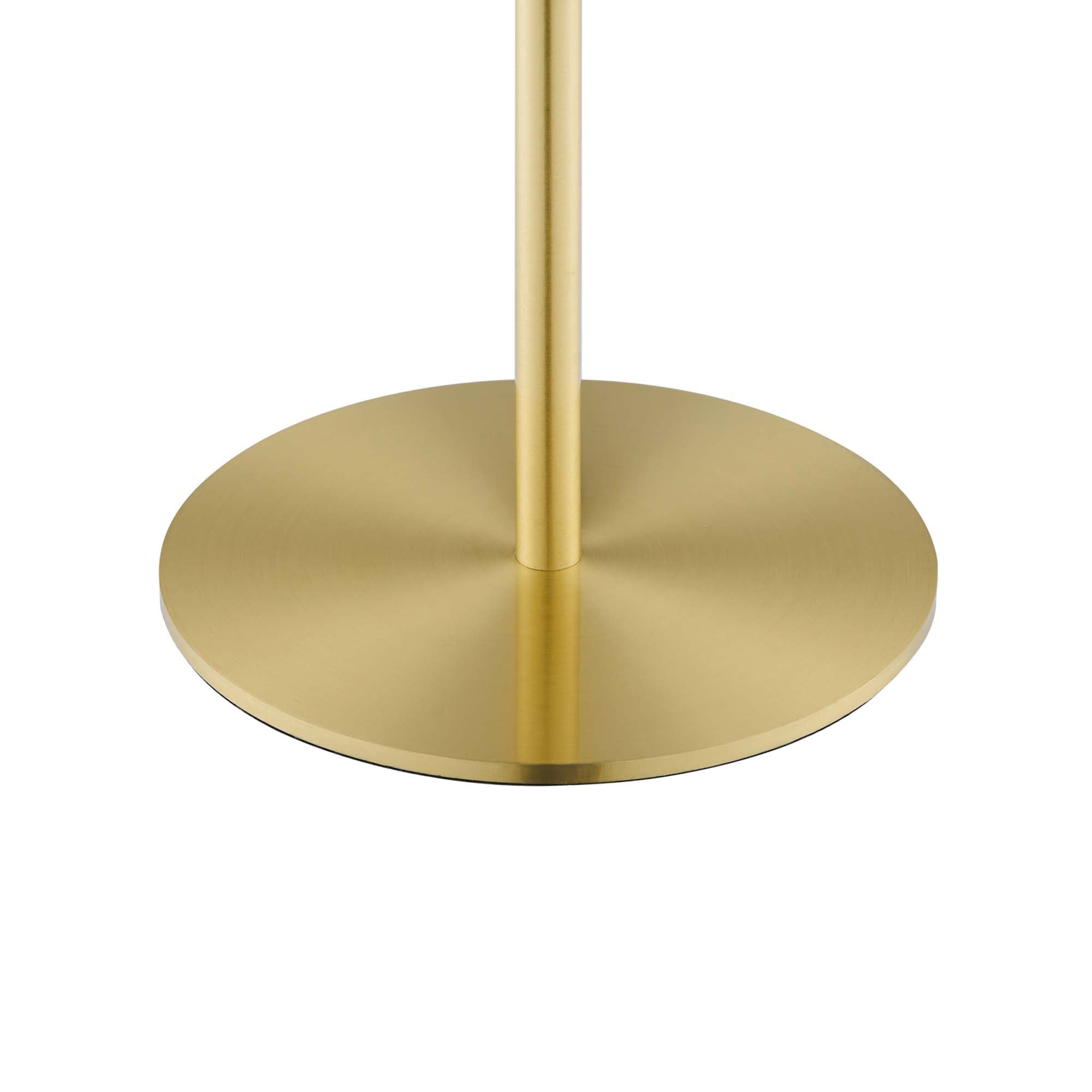 Reprise Glass Sphere Glass and Metal Table Lamp - White Satin Brass