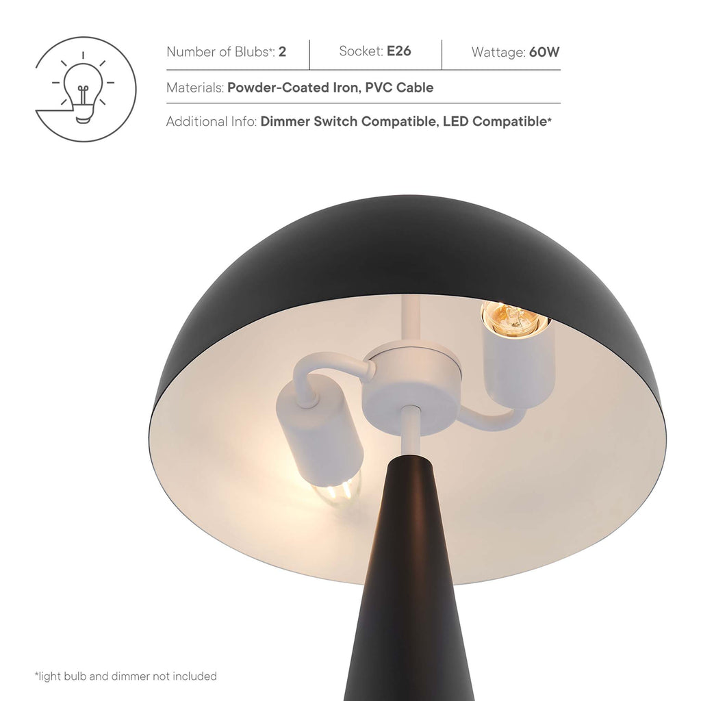 Selena Metal Table Lamp - Black