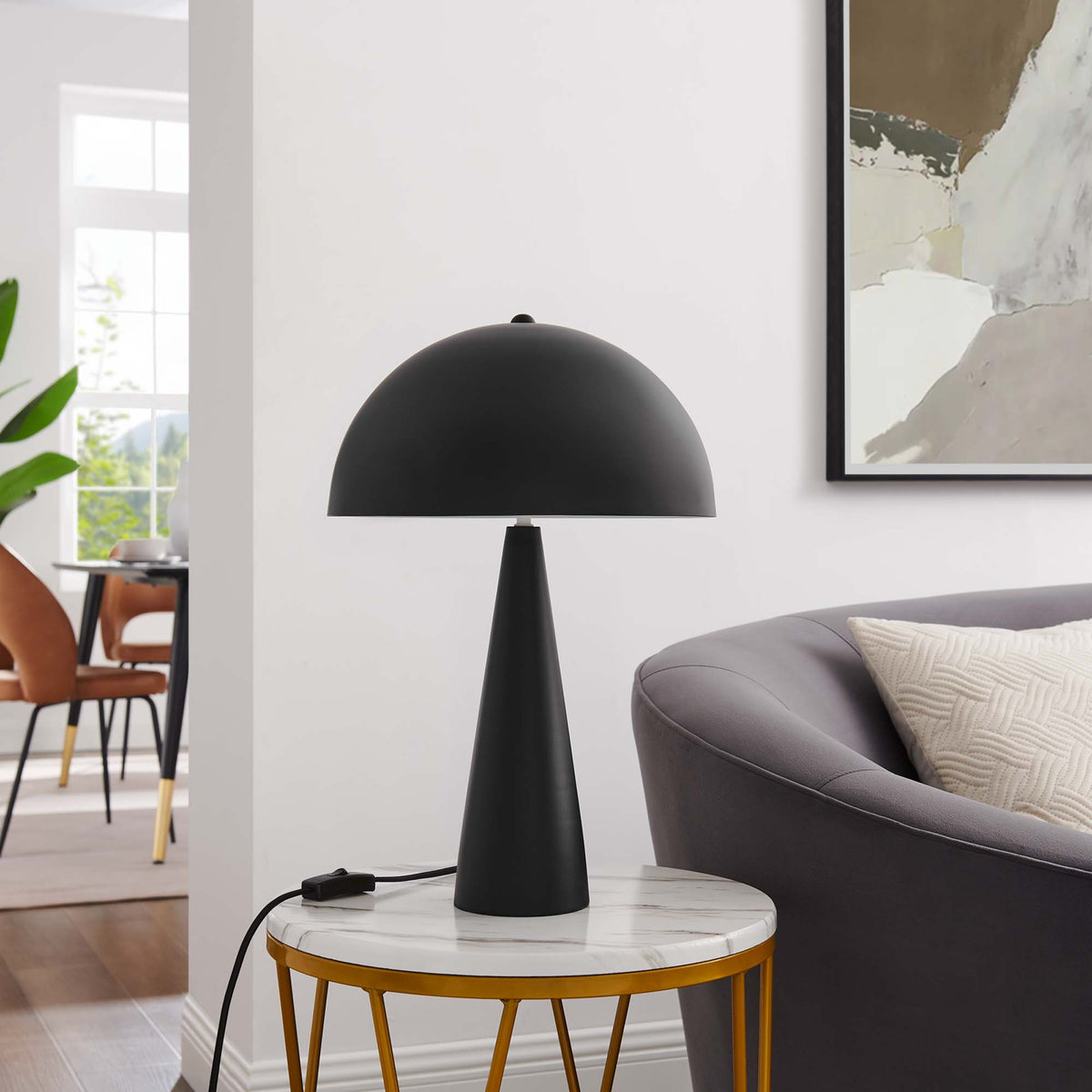Selena Metal Table Lamp - Black