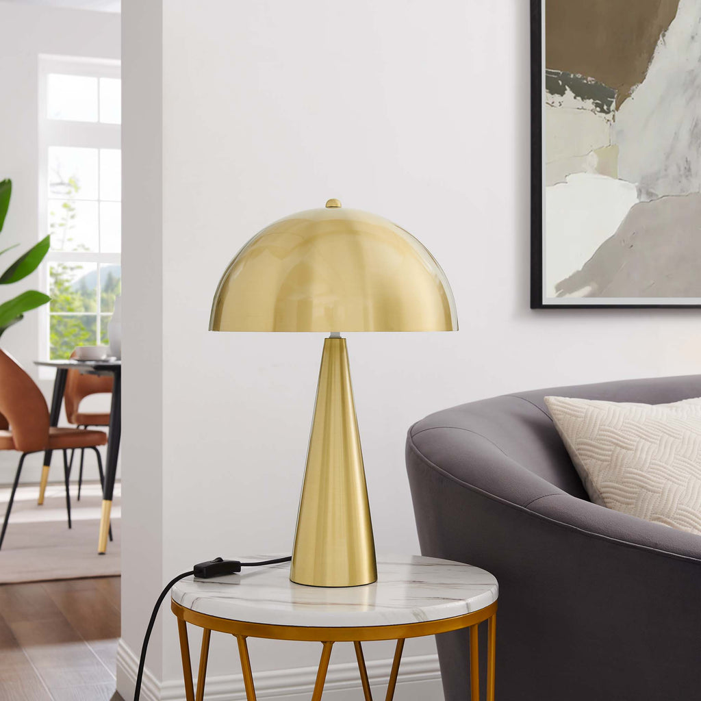 Selena Metal Table Lamp - Satin Brass