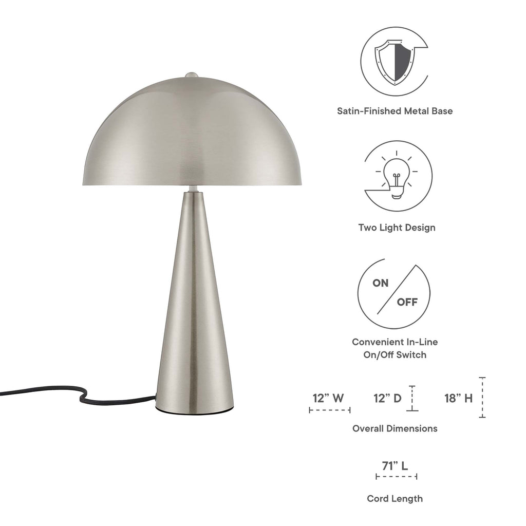 Selena Metal Table Lamp - Satin Nickel