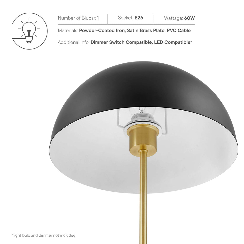 Ideal Metal Table Lamp - Black Satin Brass