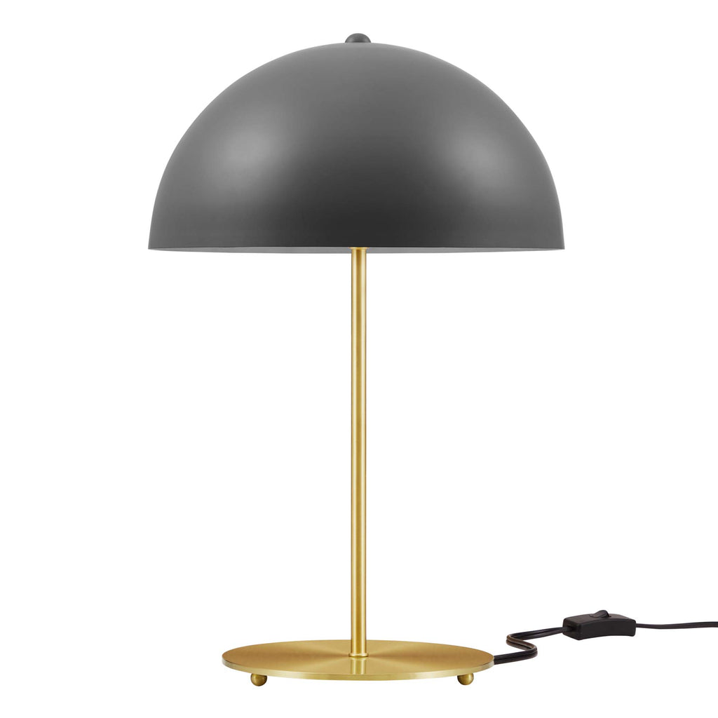 Ideal Metal Table Lamp - Gray Satin Brass