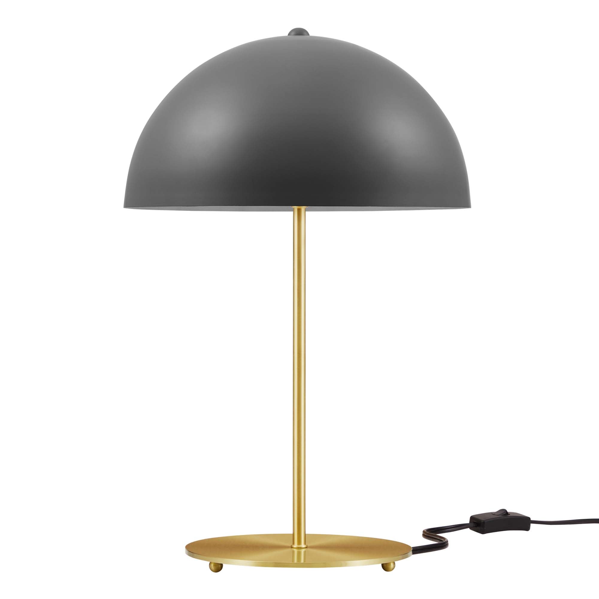 Ideal Metal Table Lamp - Gray Satin Brass