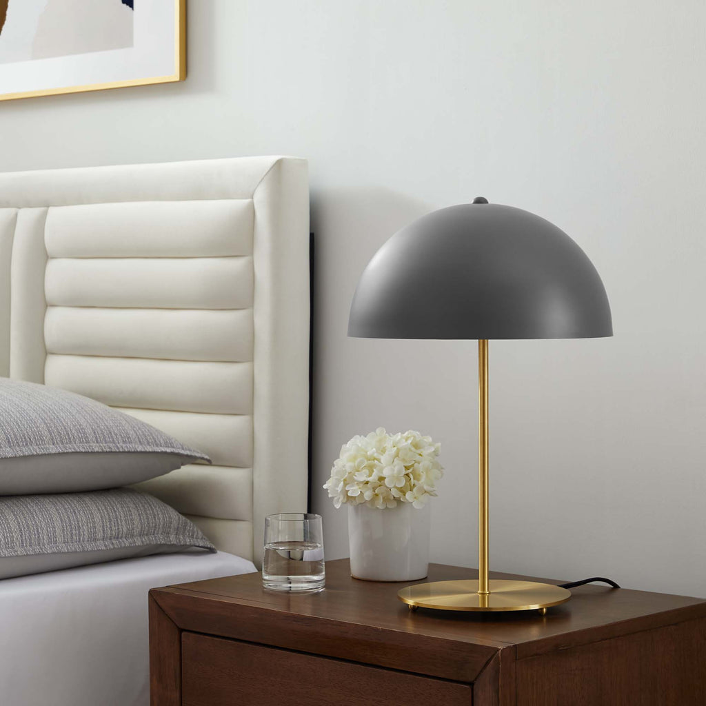 Ideal Metal Table Lamp - Gray Satin Brass
