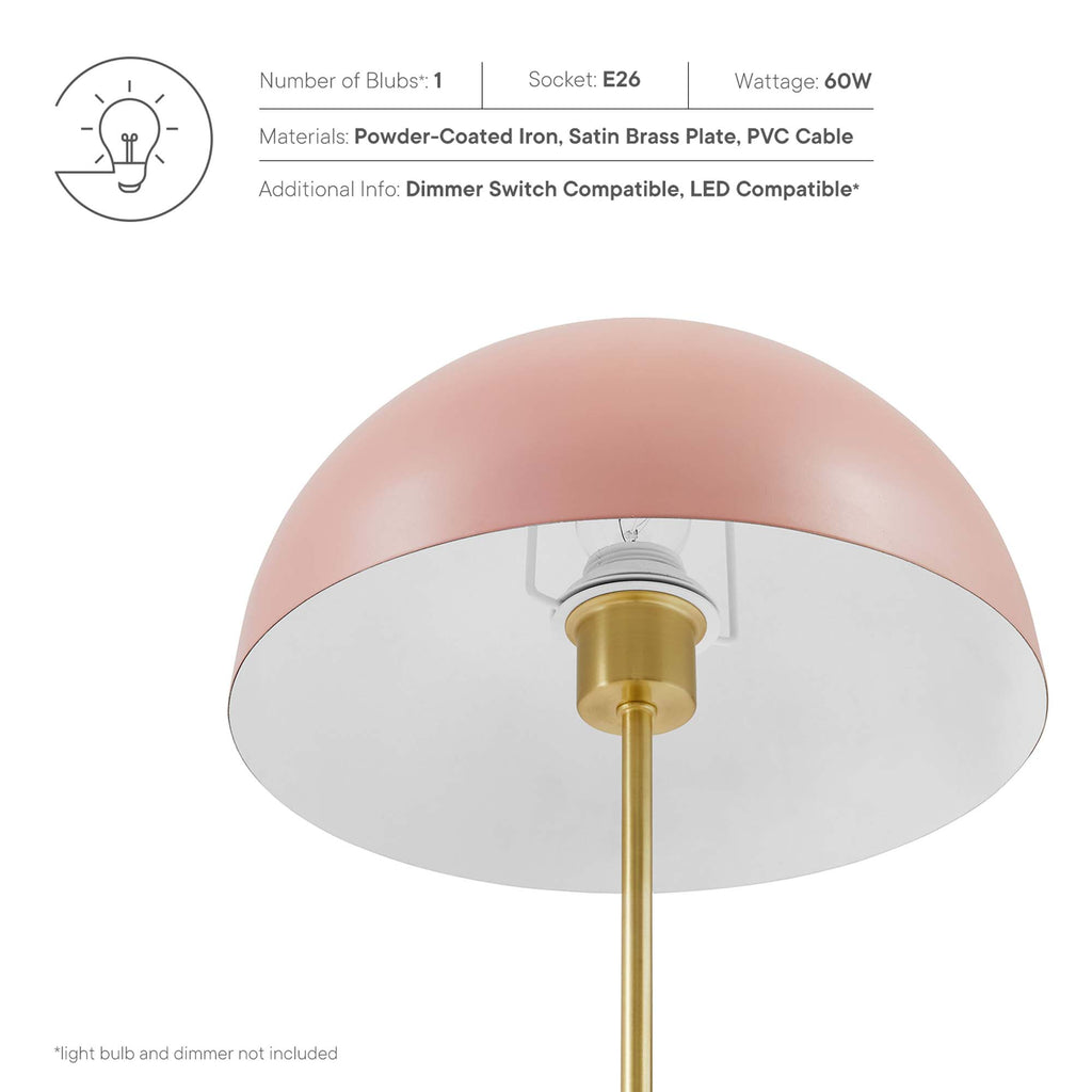 Ideal Metal Table Lamp - Pink Satin Brass