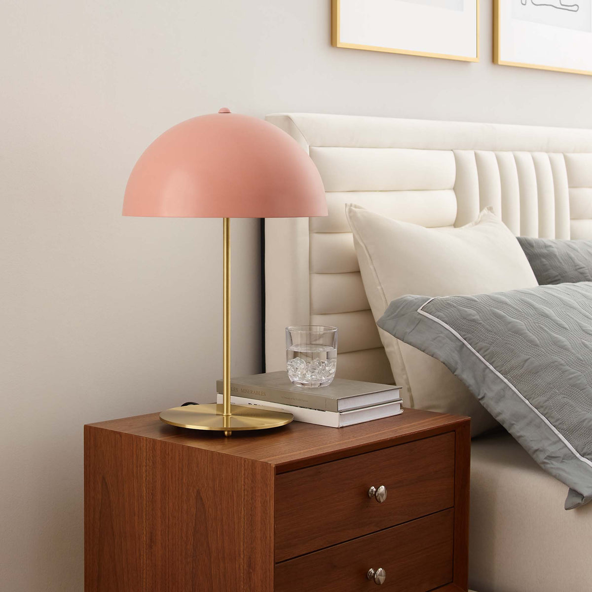 Ideal Metal Table Lamp - Pink Satin Brass