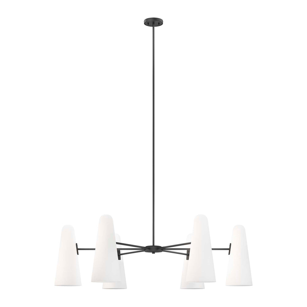 Beacon 6-Light Chandelier - Opal Black