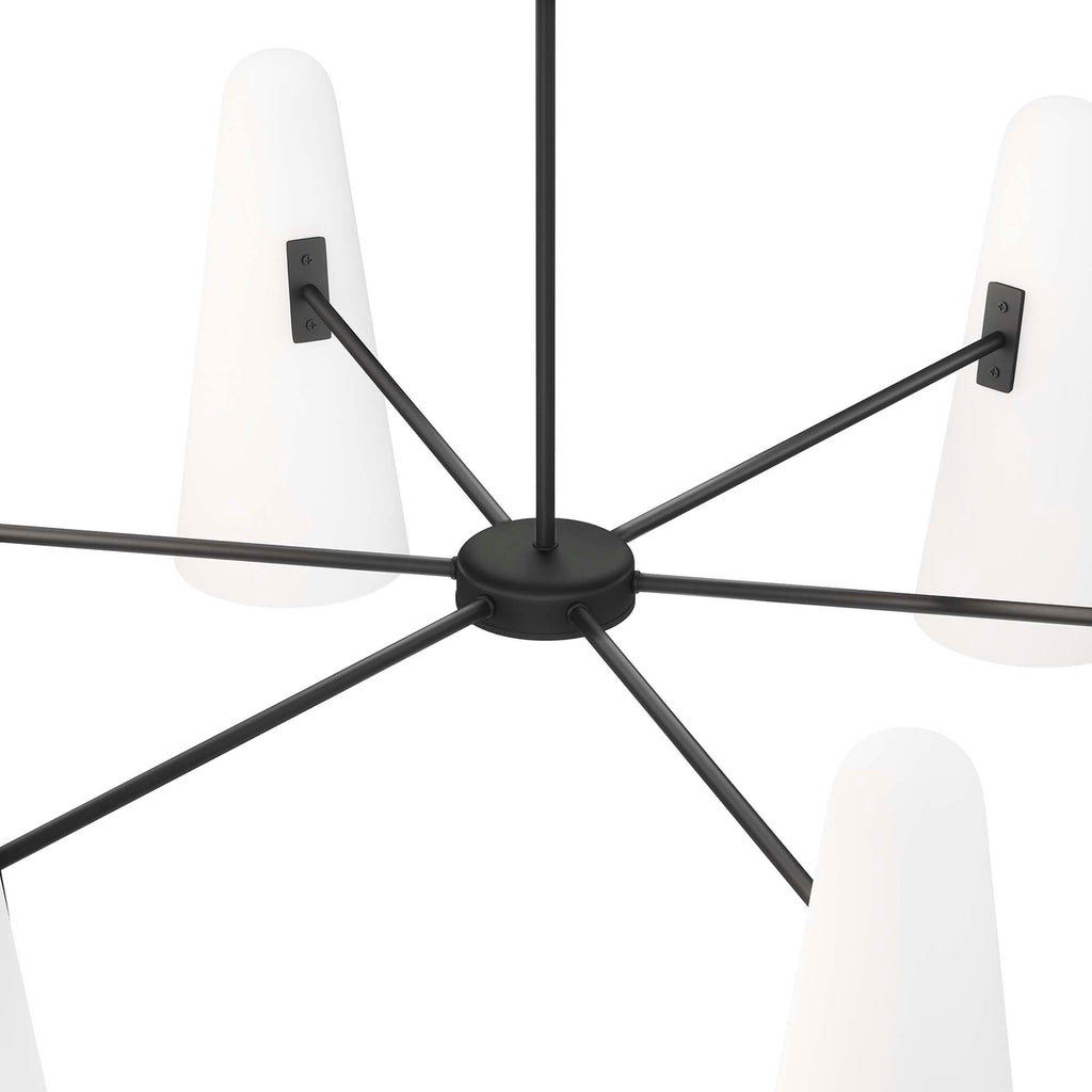 Beacon 6-Light Chandelier - Opal Black