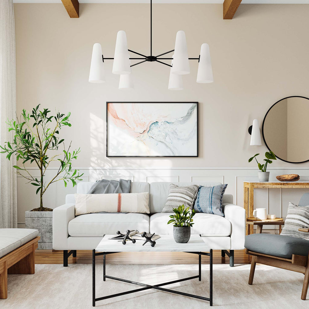 Beacon 6-Light Chandelier - Opal Black