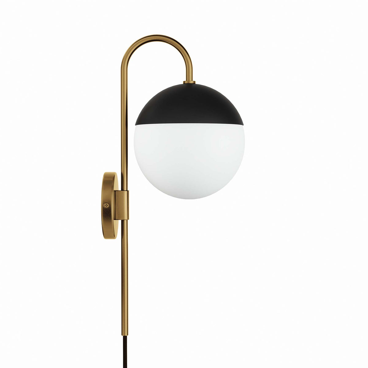 Stellar 1-Light Wall Sconce - Opal Satin Brass
