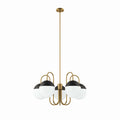 Stellar 5-Light Chandelier - Opal Satin Brass