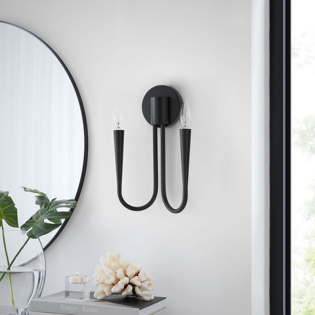 Penrose 2-Light Wall Sconce - Black
