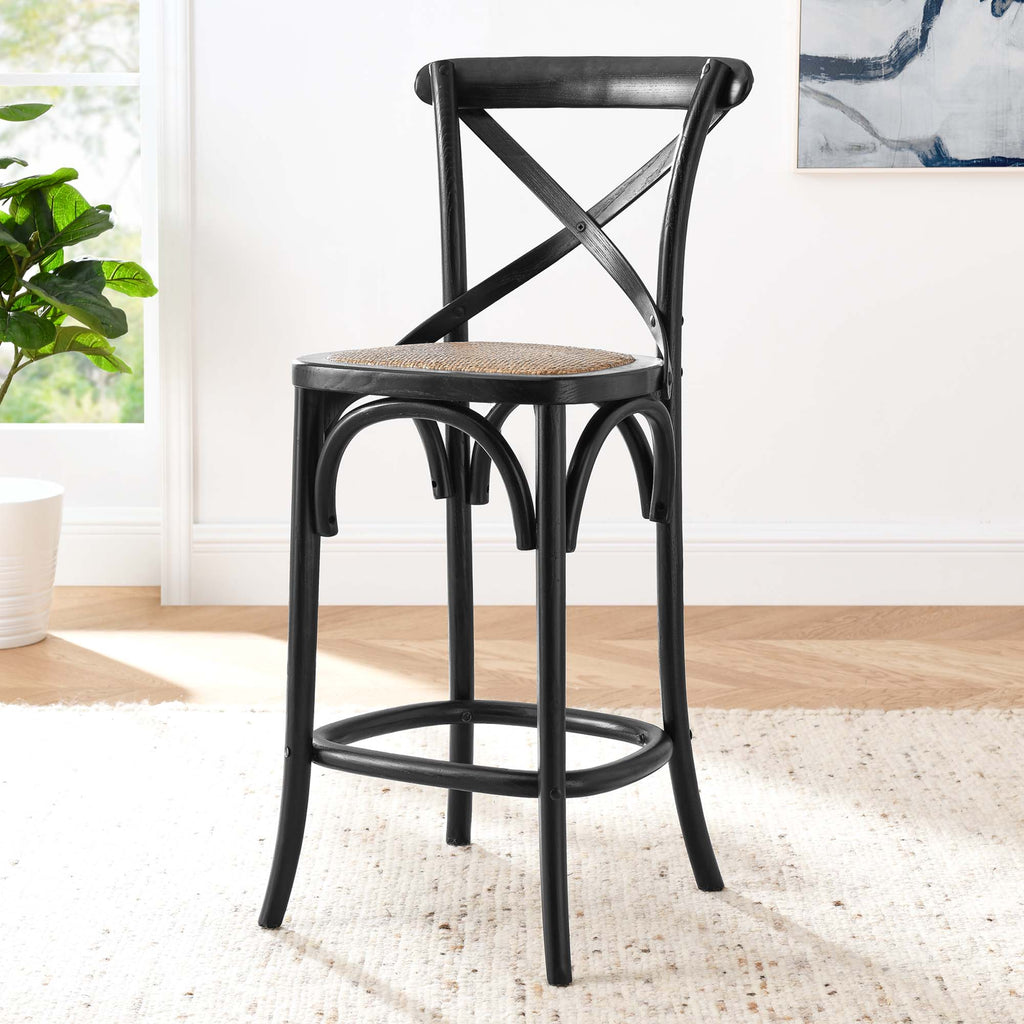 Gear Counter Stool - Black (EEI-5667-BLK)