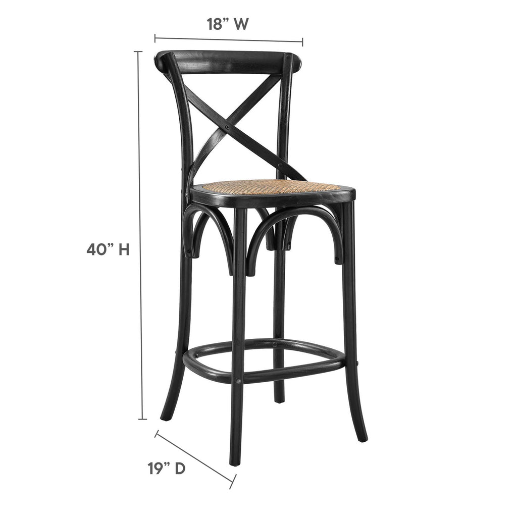 Gear Counter Stool - Black (EEI-5667-BLK)