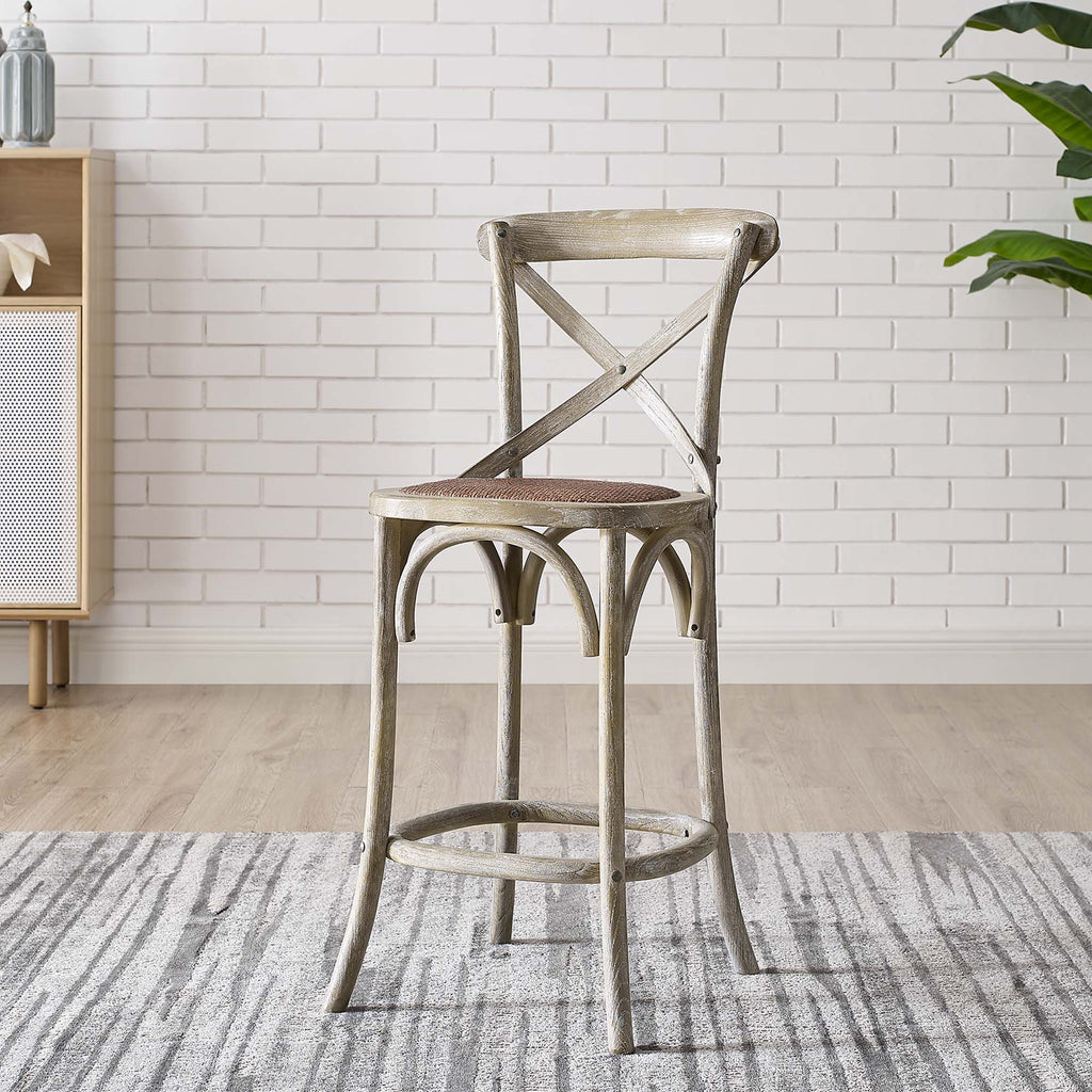 Gear Counter Stool - Gray (EEI-5667-GRY)