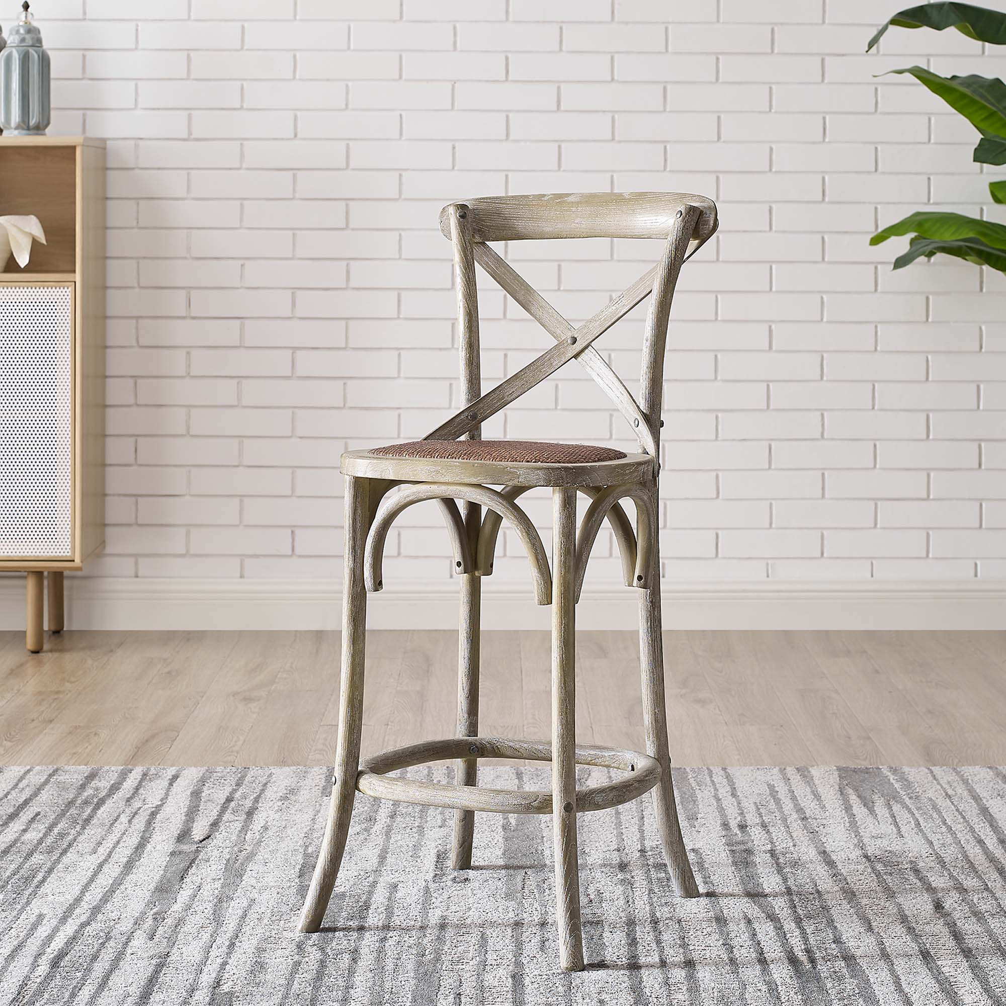 Gear Counter Stool - Gray (EEI-5667-GRY)