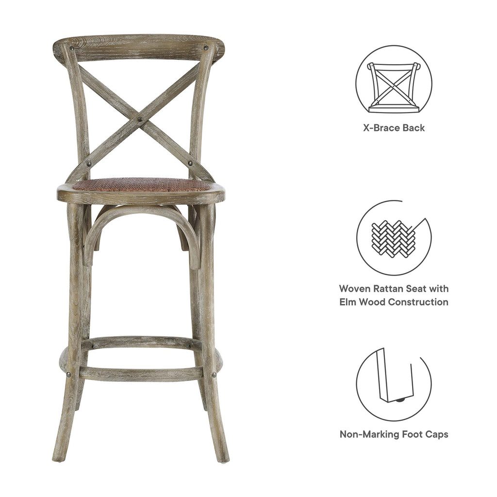Gear Counter Stool - Gray (EEI-5667-GRY)