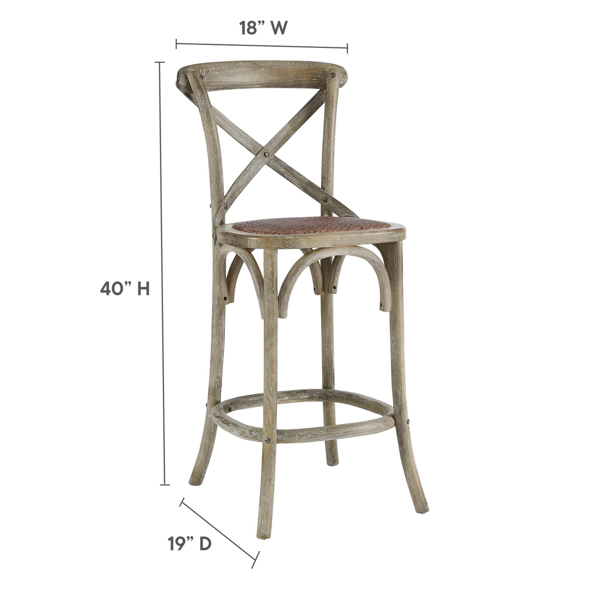 Gear Counter Stool - Gray (EEI-5667-GRY)