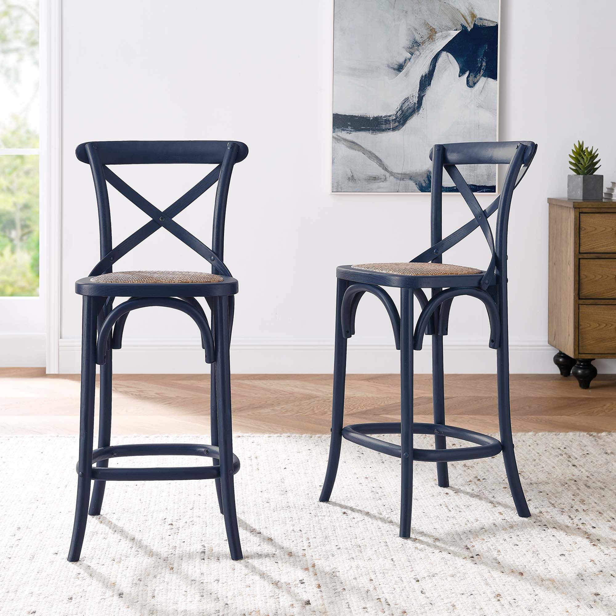 Gear Counter Stool - Midnight Blue (EEI-5667-MID)