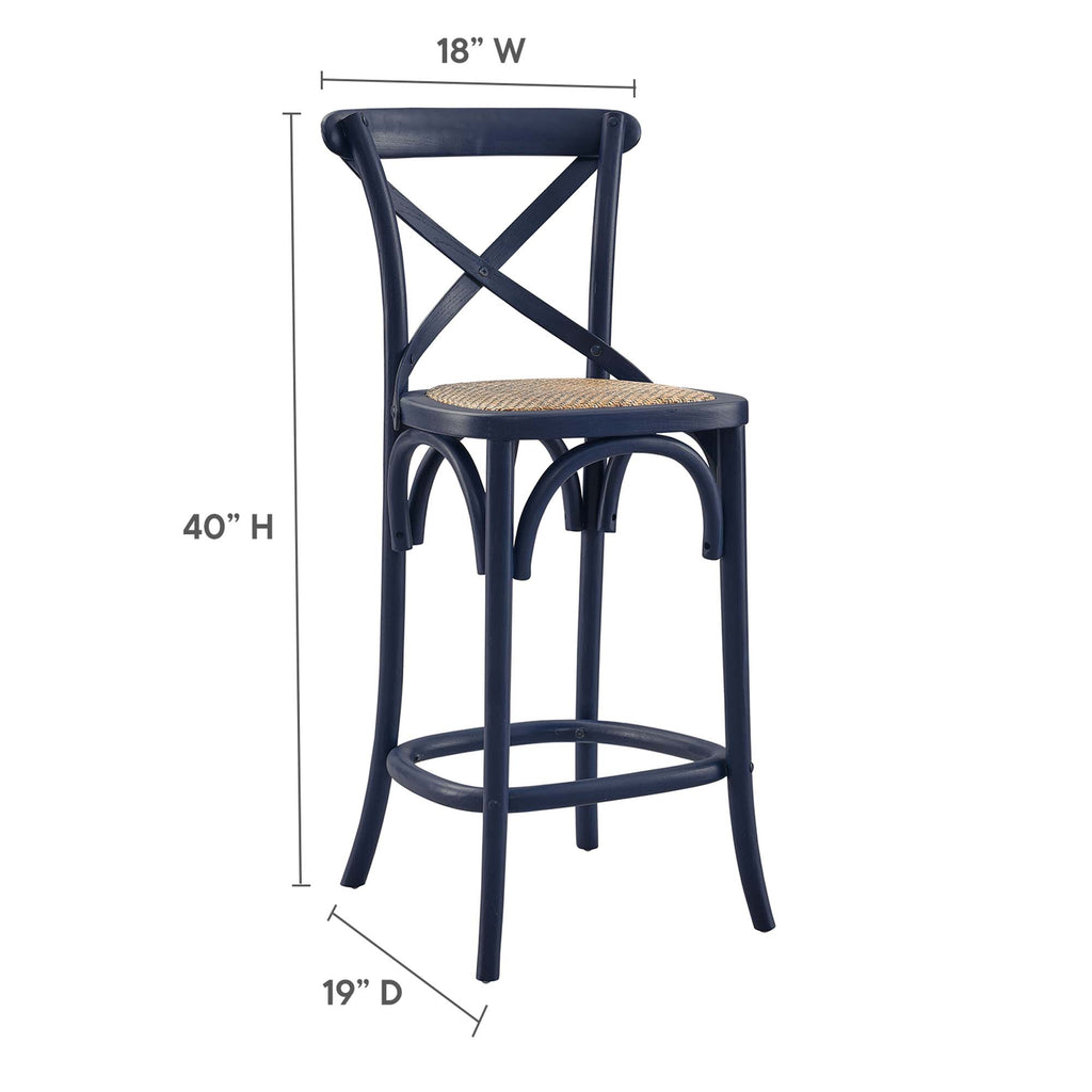 Gear Counter Stool - Midnight Blue (EEI-5667-MID)