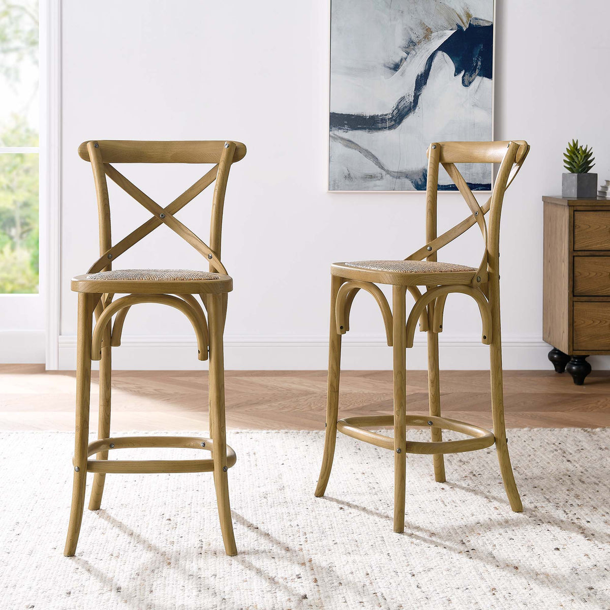 Gear Counter Stool - Natural (EEI-5667-NAT)