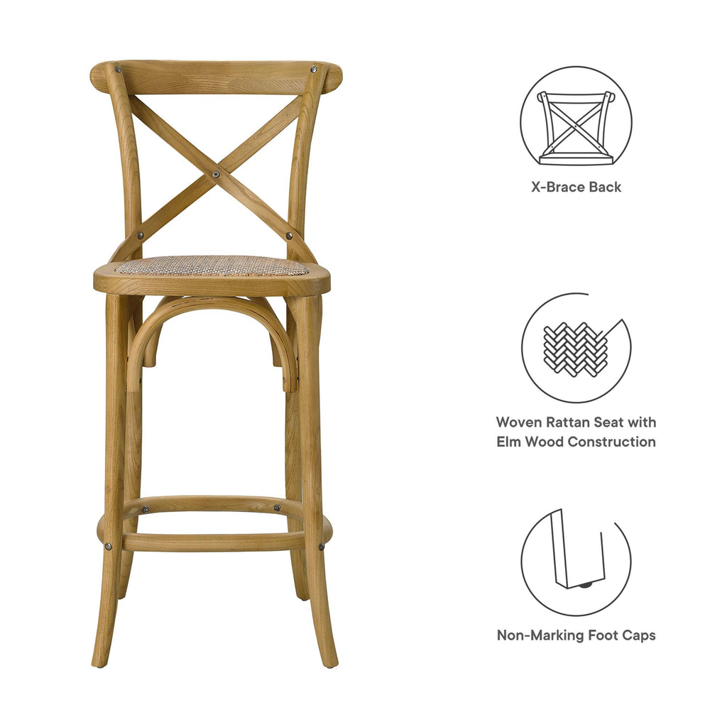 Gear Counter Stool - Natural (EEI-5667-NAT)