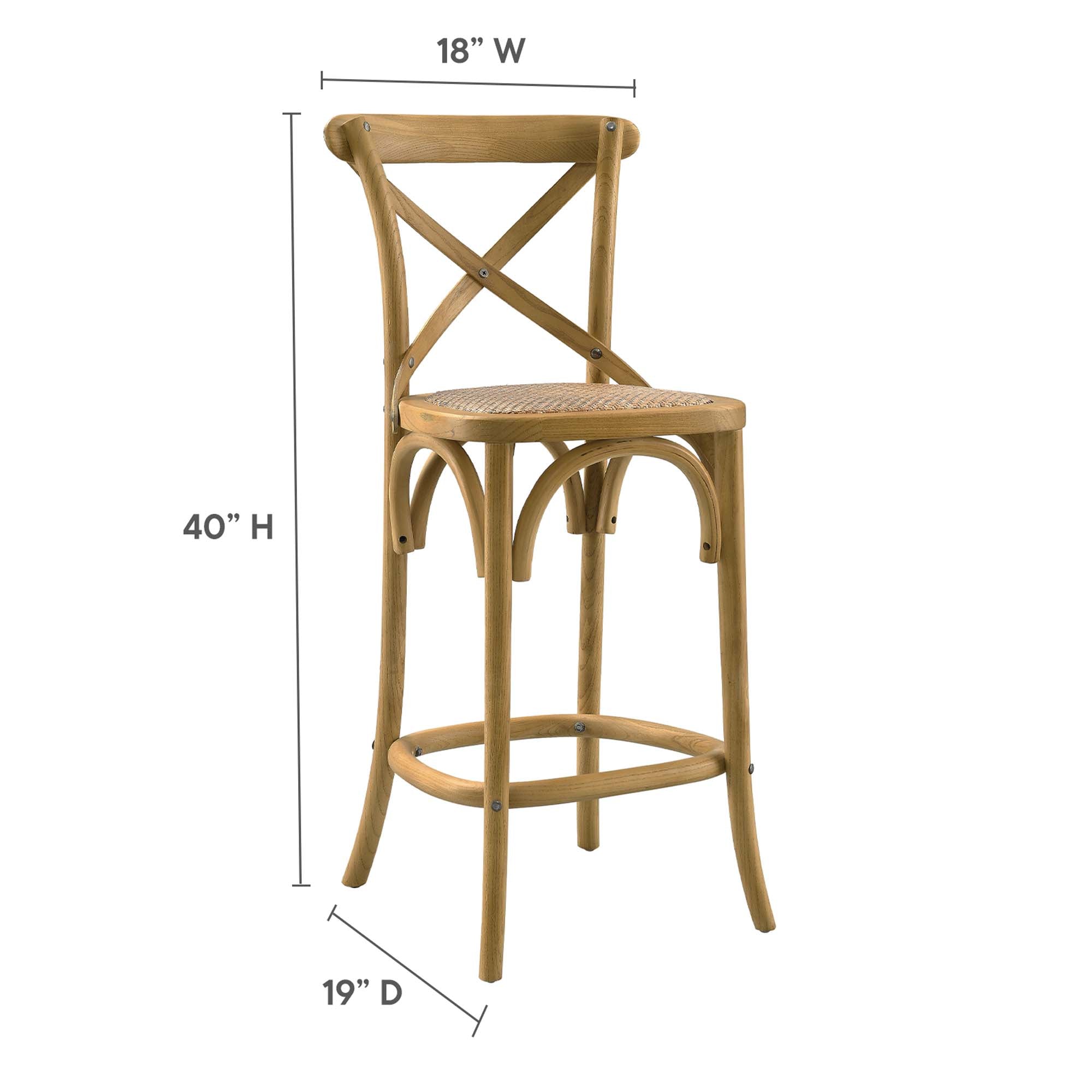 Gear Counter Stool - Natural (EEI-5667-NAT)