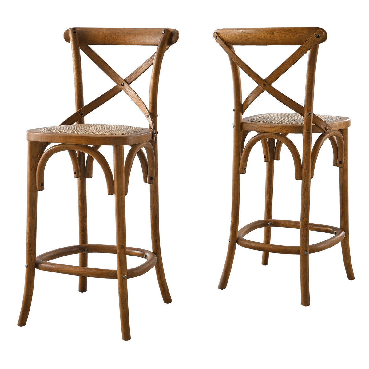 Gear Counter Stool - Walnut (EEI-5667-WAL)