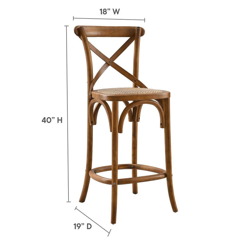 Gear Counter Stool - Walnut (EEI-5667-WAL)