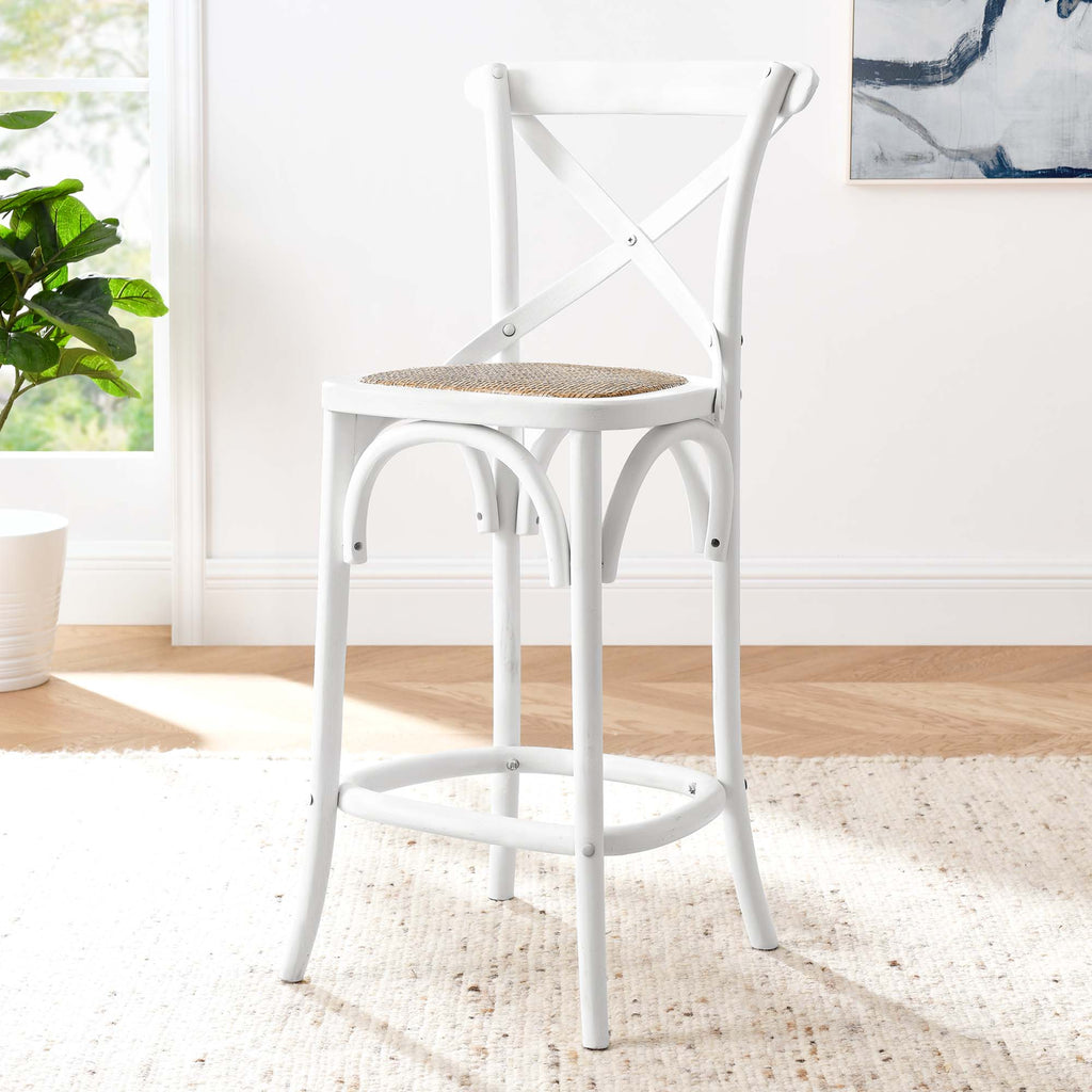 Gear Counter Stool - White (EEI-5667-WHI)