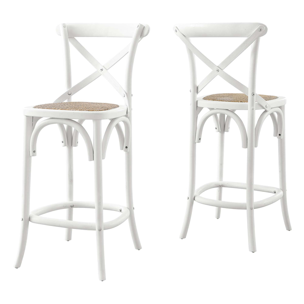 Gear Counter Stool - White (EEI-5667-WHI)
