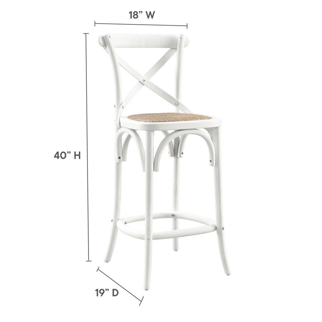 Gear Counter Stool - White (EEI-5667-WHI)