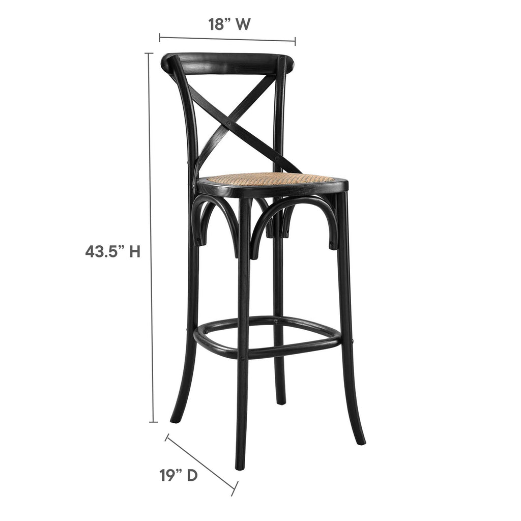 Gear Bar Stool - Black (EEI-5668-BLK)