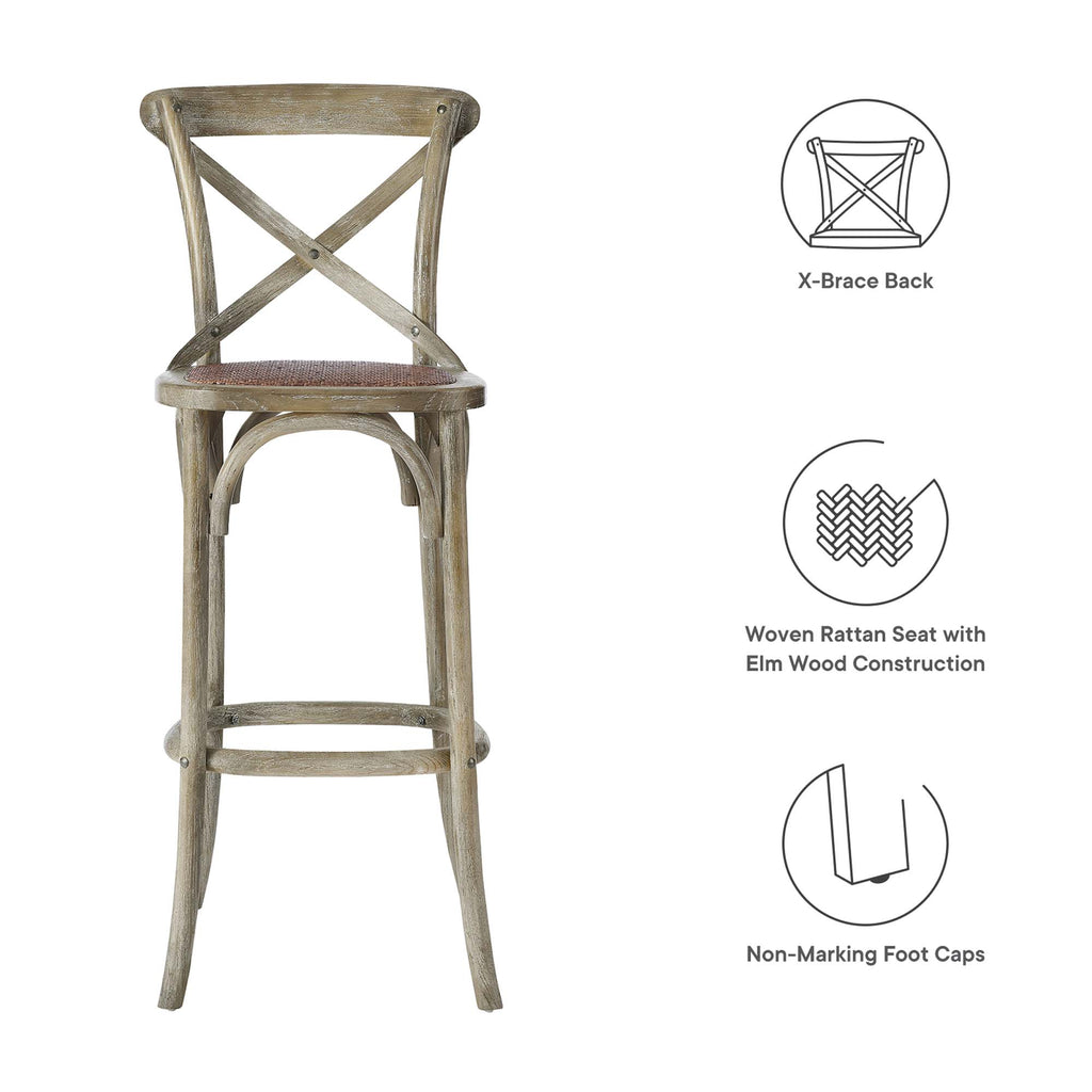Gear Bar Stool - Gray (EEI-5668-GRY)
