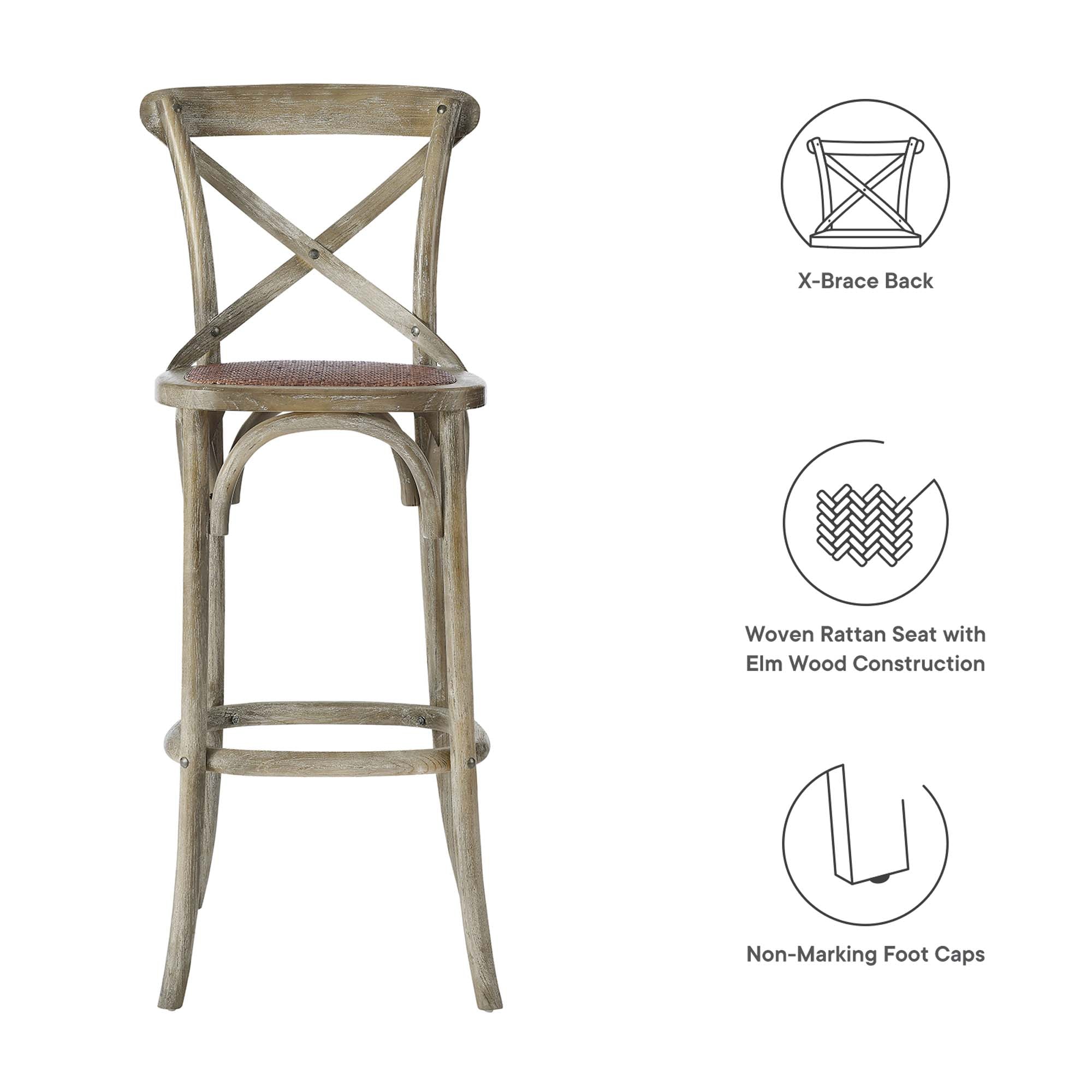 Gear Bar Stool - Gray (EEI-5668-GRY)