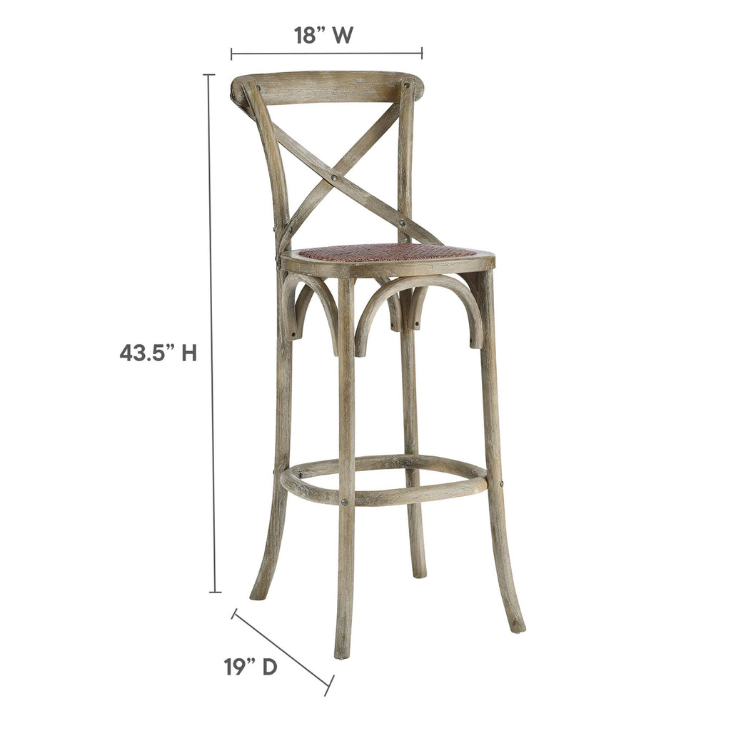Gear Bar Stool - Gray (EEI-5668-GRY)