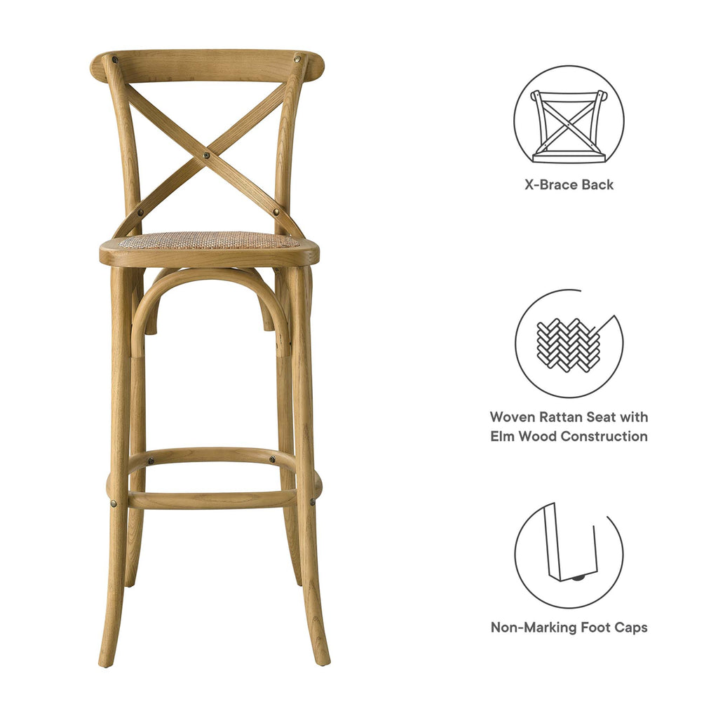 Gear Bar Stool - Natural (EEI-5668-NAT)