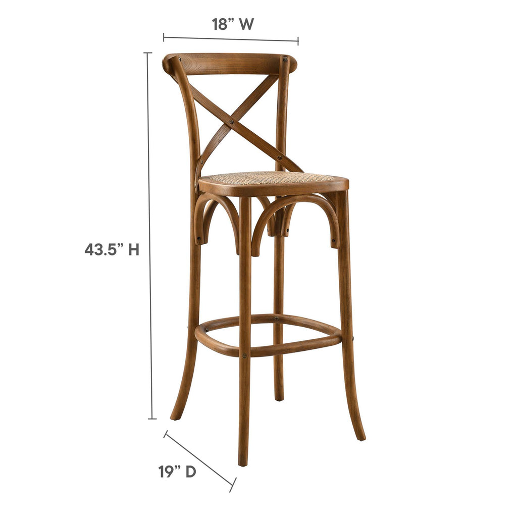 Gear Bar Stool - Walnut (EEI-5668-WAL)