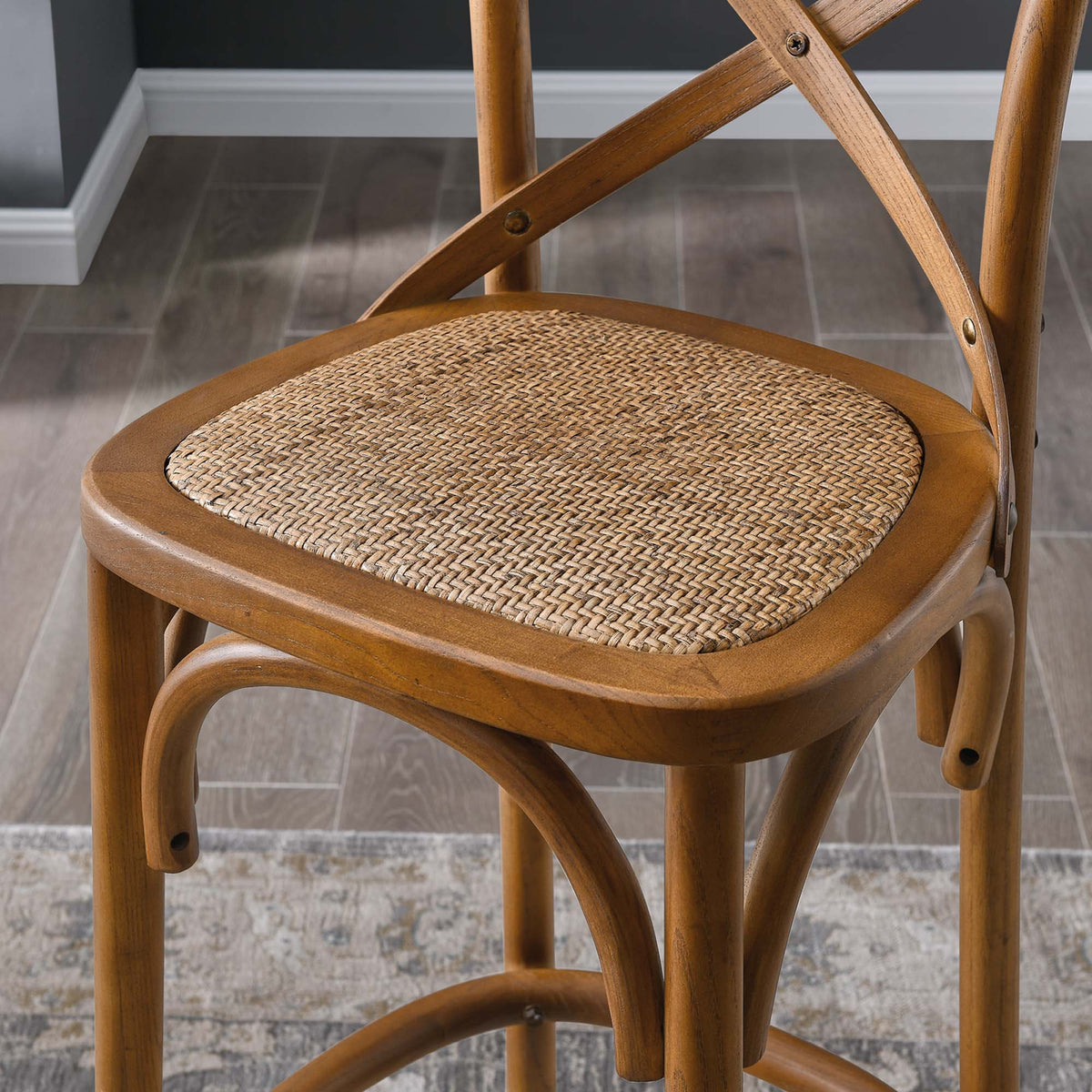 Gear Bar Stool - Walnut (EEI-5668-WAL)