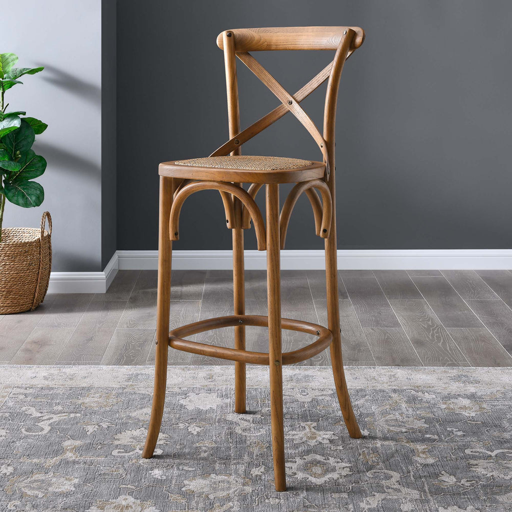 Gear Bar Stool - Walnut (EEI-5668-WAL)