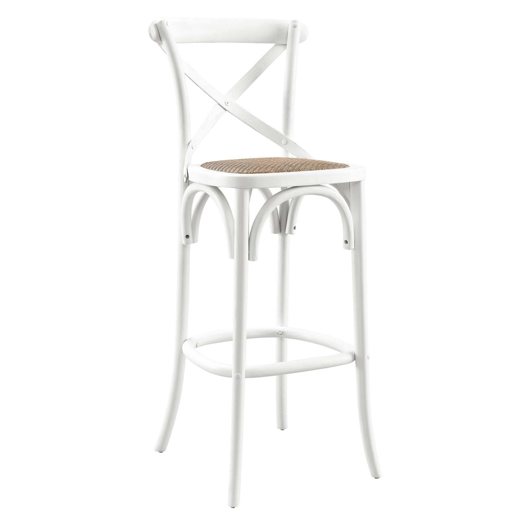 Gear Bar Stool - White (EEI-5668-WHI)
