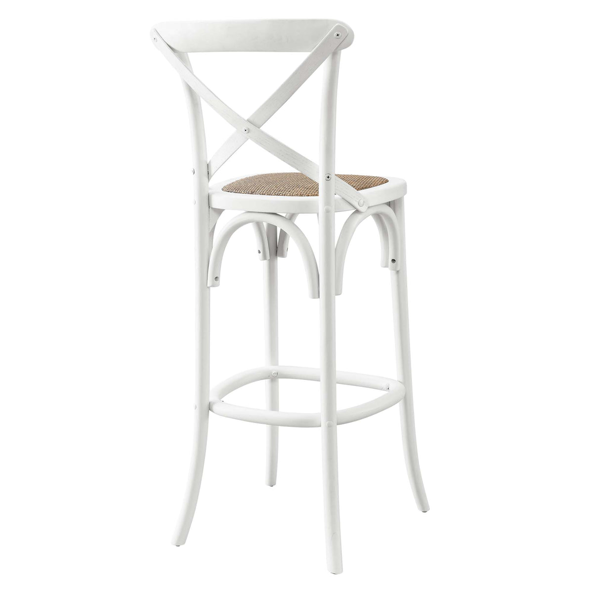 Gear Bar Stool - White (EEI-5668-WHI)